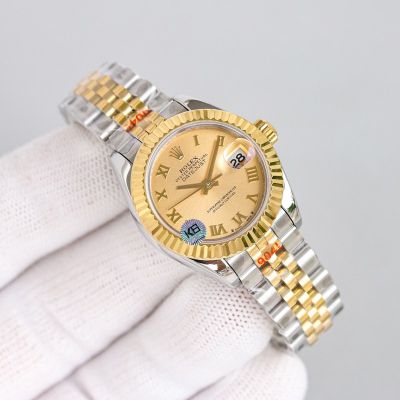 C Factory ROLEX 904L Steel 2671 Automatic Movement 28mm Lady Gold Watch